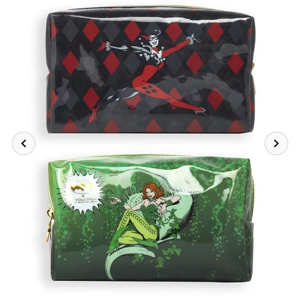 DC x Makeup Revolution Gotham City Cosmetic Bag and Crayon eye liner duo NWT